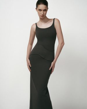 GRAPHITE FLOW DRESS